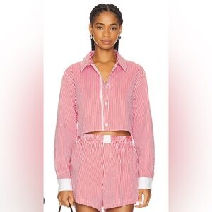 SNDYS X Revolve Darian Stripe Red Shorts